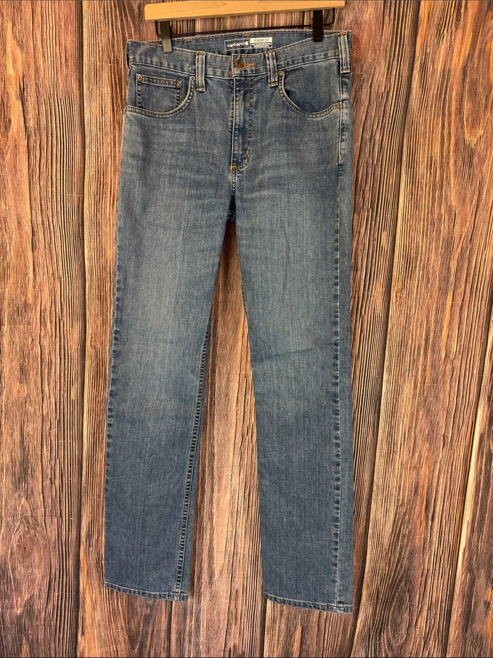 Classic Straight-Leg Blue Jeans